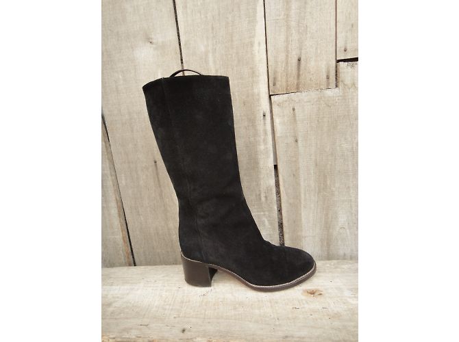 Botas Marni Camargaise Negras de Gamuza Negro - vista 3