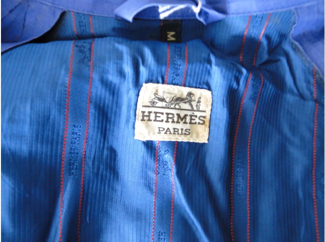 Hermès Impermeabili Blu Porpora - vista 7