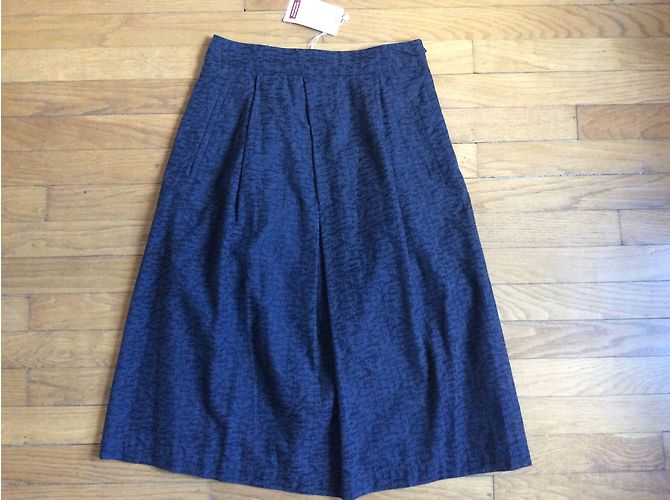 Falda Comptoir Des Cotonniers Azul Marino de Algodón Talla 36 - vista 5