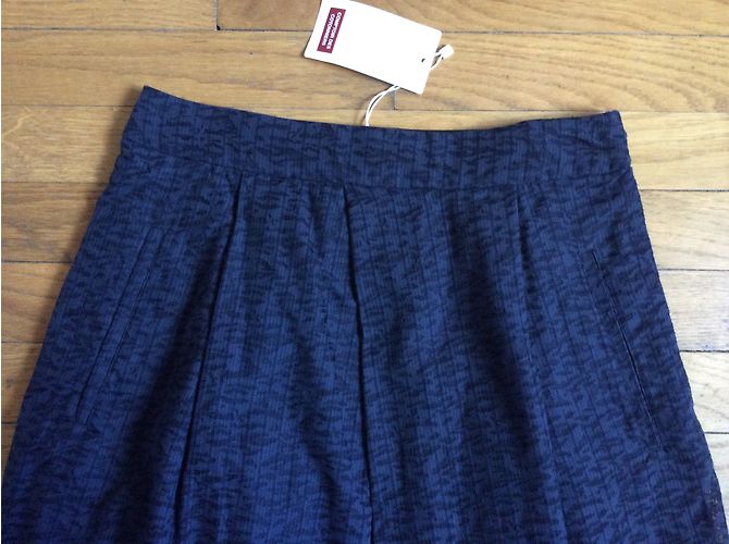 Falda Comptoir Des Cotonniers Azul Marino de Algodón Talla 36 - vista 6
