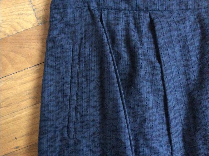 Falda Comptoir Des Cotonniers Azul Marino de Algodón Talla 36 - vista 7