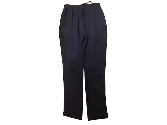 Stella Mc Cartney Calças Stella McCartney Azul Marinho Viscose - vista 2