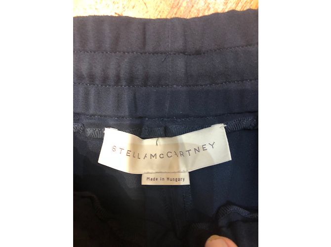 Stella Mc Cartney Calças Stella McCartney Azul Marinho Viscose - vista 3