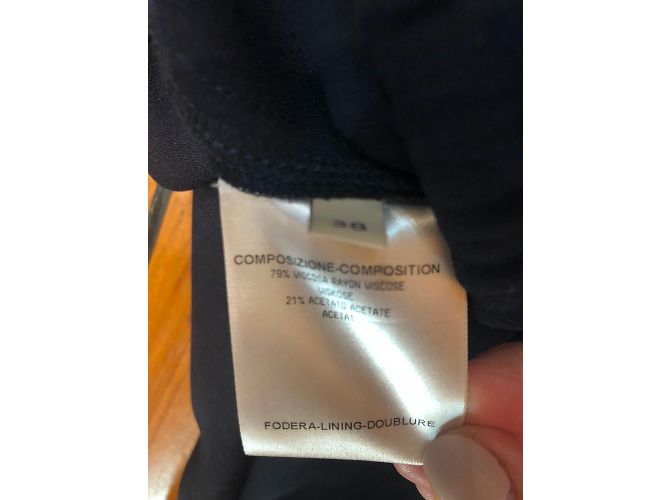 Stella Mc Cartney Calças Stella McCartney Azul Marinho Viscose - vista 4