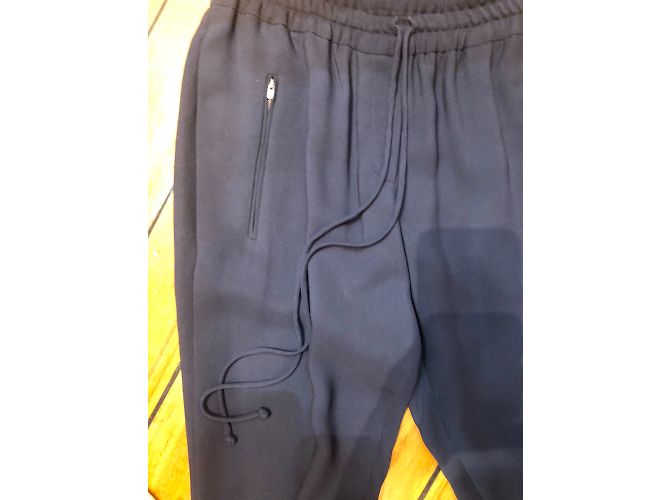 Stella Mc Cartney Calças Stella McCartney Azul Marinho Viscose - vista 5
