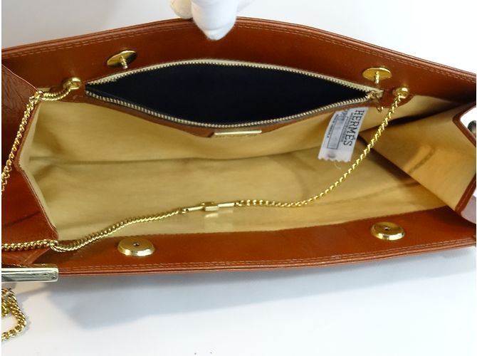 Borsa Hermès Borsa in pelle intrecciata marrone - vista 11