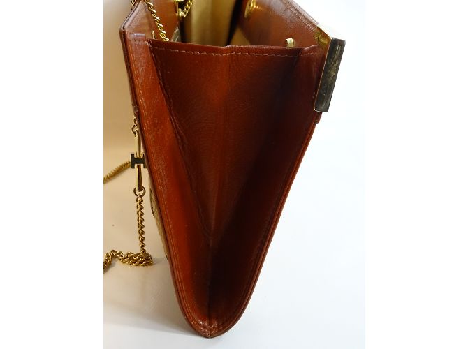 Borsa Hermès Borsa in pelle intrecciata marrone - vista 12