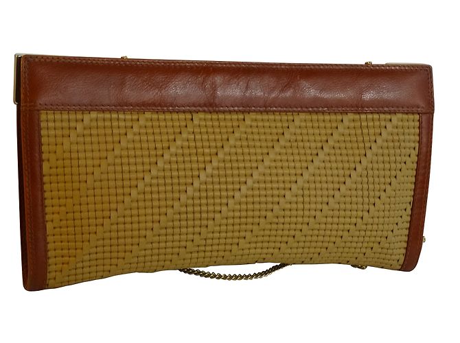 Borsa Hermès Borsa in pelle intrecciata marrone - vista 2