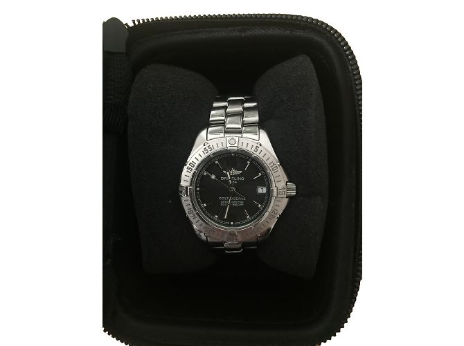 Breitling Uhr Stahl Silber Schwarz - Ansicht 2