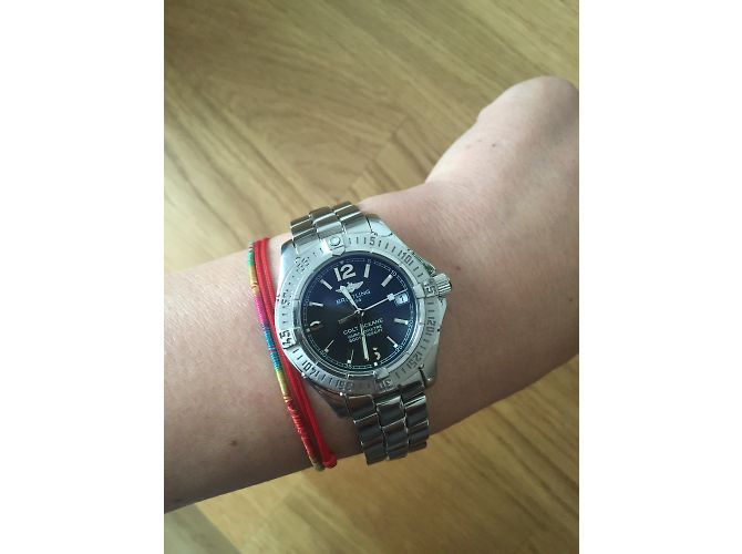 Breitling Uhr Stahl Silber Schwarz - Ansicht 6