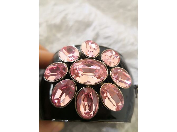 Bracciale Chanel Fiore in Resina Nero Rosa - vista 7
