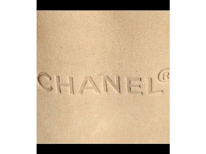 Cinturón Chanel Negro Blanco Dorado Algodón 75cm - vista 3