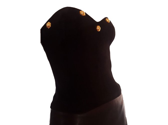 Bustier Jitrois de ante negro - vista 2