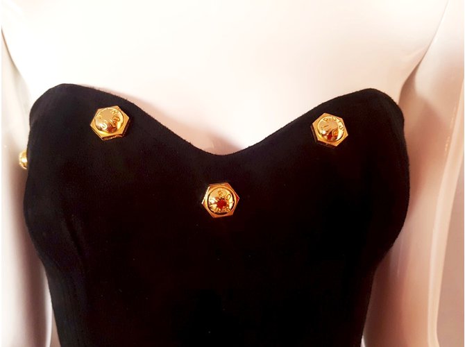 Bustier Jitrois de ante negro - vista 3