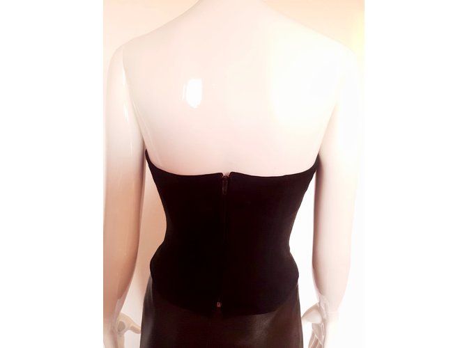Bustier Jitrois de ante negro - vista 5