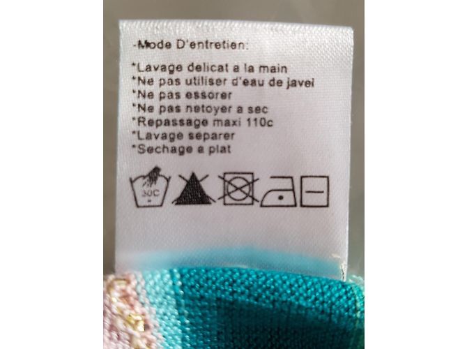 Top Georges Rech Verde e Blu in Rayon - vista 8