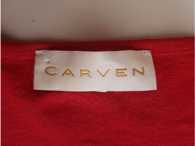 Top rojo de viscosa Carven Roja - vista 5
