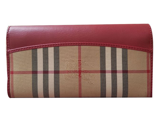 Burberry Leder Geldbörse Dunkelrot Bordeaux - Ansicht 2