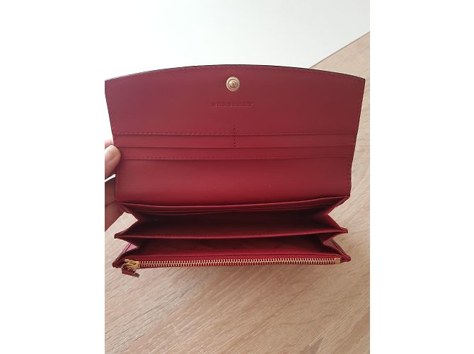 Burberry Leder Geldbörse Dunkelrot Bordeaux - Ansicht 3