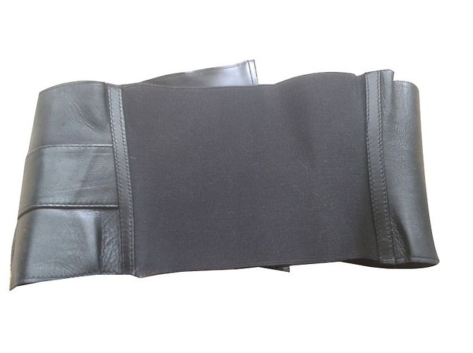 Miss Sixty Korsettgürtel aus schwarzem Leder - Ansicht 2