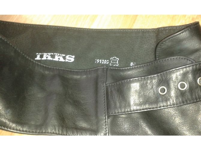 Breiter Ledergürtel Ikks Schwarz - Ansicht 3