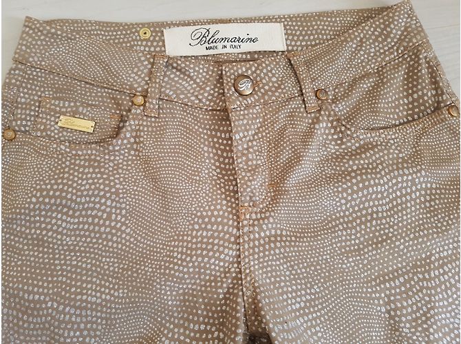 Pantalones Blumarine Beige de Algodón - vista 3