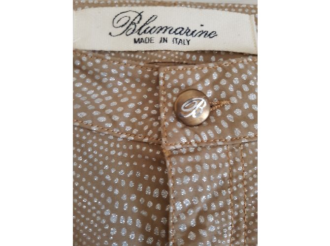 Pantalones Blumarine Beige de Algodón - vista 5