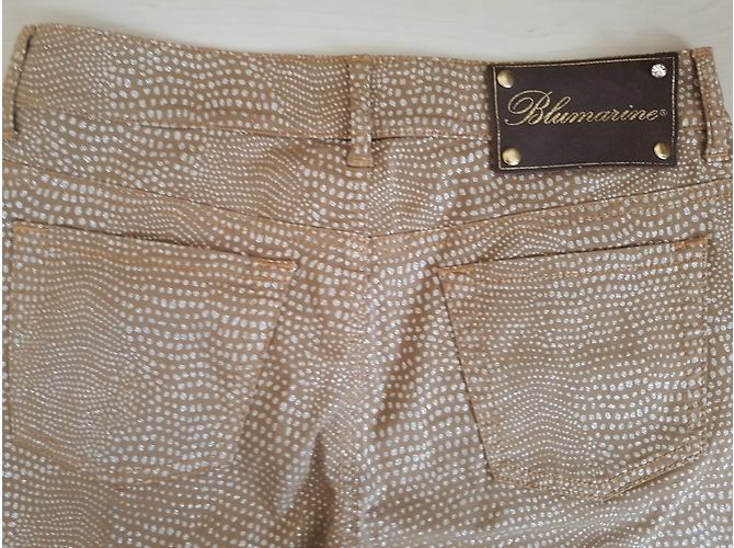 Pantalones Blumarine Beige de Algodón - vista 7