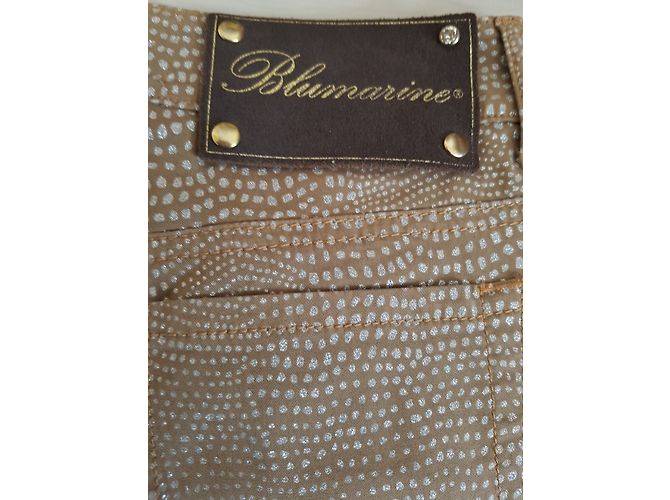 Pantalones Blumarine Beige de Algodón - vista 8