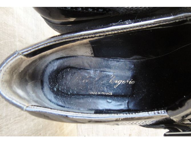 Scarpe con fibbia Robert Clergerie in tweed e vernice nera Nero - vista 3