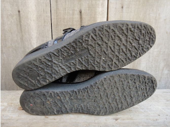 Scarpe con fibbia Robert Clergerie in tweed e vernice nera Nero - vista 7