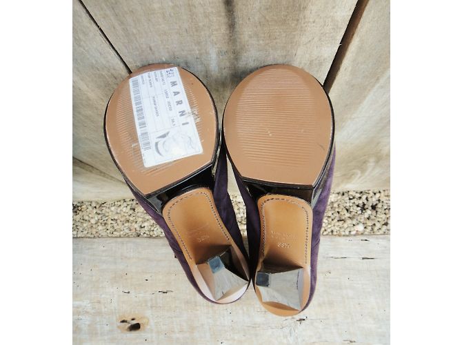 Décolleté Marni in velluto viola 38.5 Porpora - vista 7