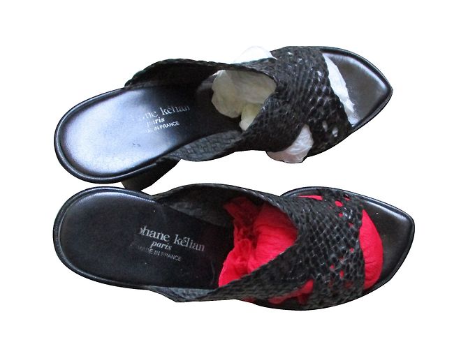 Mules Stéphane Kelian in pelle intrecciata nera 36 Nero - vista 2