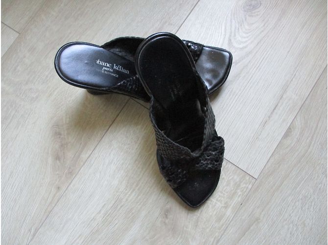 Mules Stéphane Kelian in pelle intrecciata nera 36 Nero - vista 4