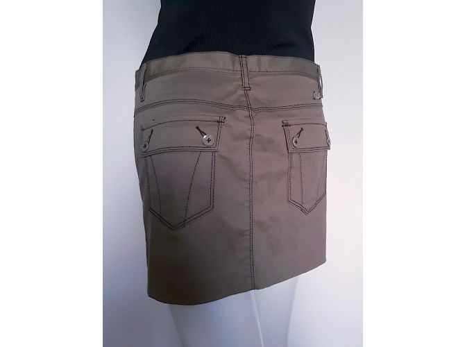 Gonna Diesel Marrone Cotone Marrone scuro - vista 6