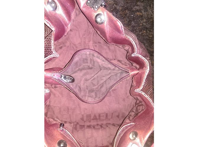 Furla Handtasche aus Leder Python Muster Dunkel Aubergine - Ansicht 11