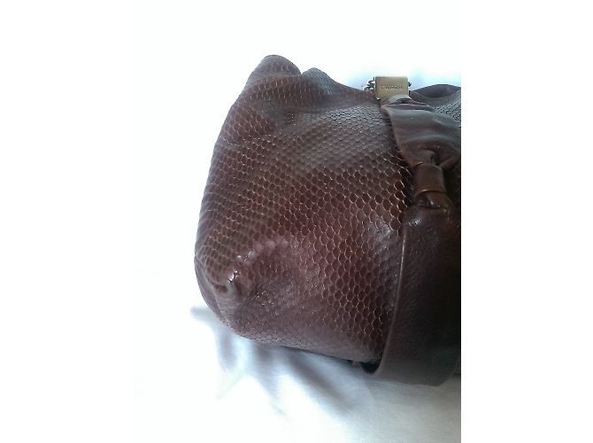Furla Handtasche aus Leder Python Muster Dunkel Aubergine - Ansicht 4