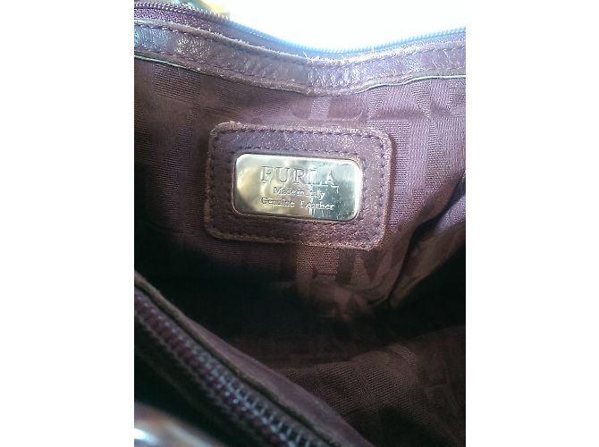 Furla Handtasche aus Leder Python Muster Dunkel Aubergine - Ansicht 8