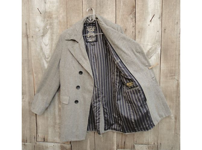Scotch and Soda Grey Wool Blend Coat M - view 5