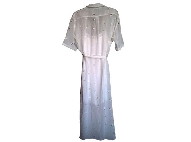 Sandro Weißes Kleid mit Transparentem Blumenveil - Ansicht 2