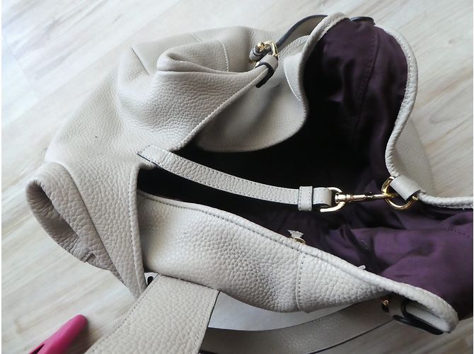 Borsa Loewe in pelle beige - vista 3