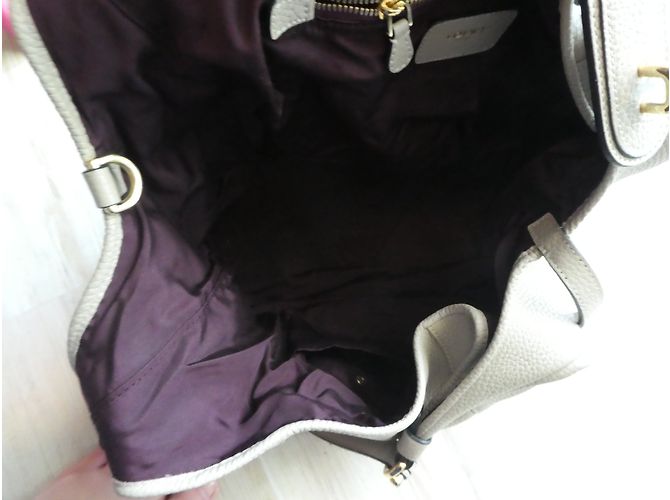 Borsa Loewe in pelle beige - vista 4