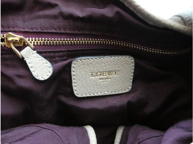 Borsa Loewe in pelle beige - vista 5