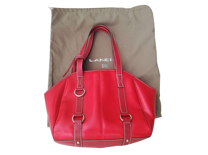 Borsa a mano Lancel in pelle rossa Rosso - vista 2
