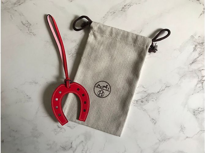 Hermès Paddock Taschenanhänger Leder orange - Ansicht 3
