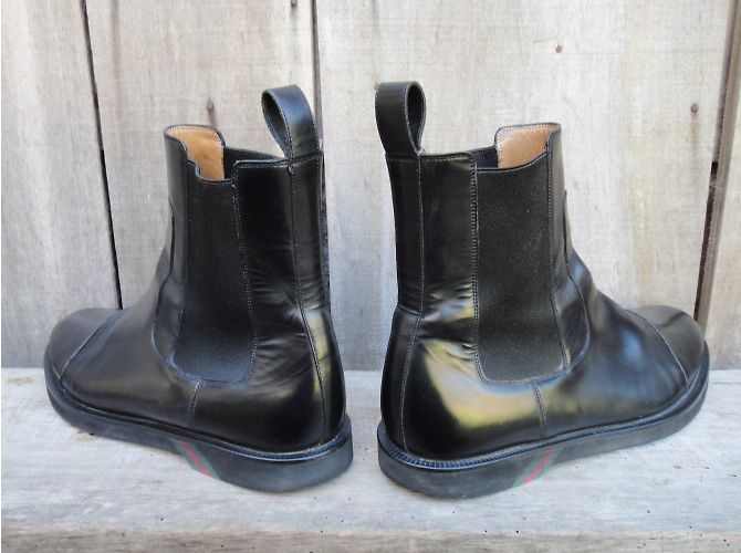Botas Chelsea Gucci em couro preto - vista 5