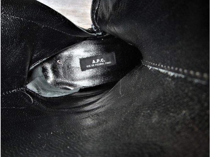Botas de charol negro Apc Talla 37 - vista 3