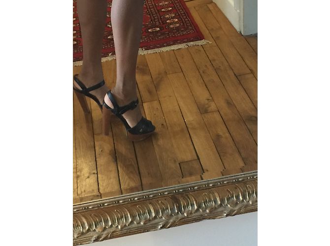 Minelli Pumps aus schwarzem Leder Absatz 13,5 cm - Ansicht 3