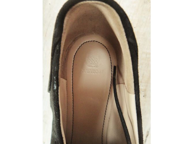 Autre Marque Zapatos Derby Navyboot Negros de Gamuza - vista 3