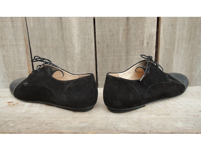 Autre Marque Zapatos Derby Navyboot Negros de Gamuza - vista 6